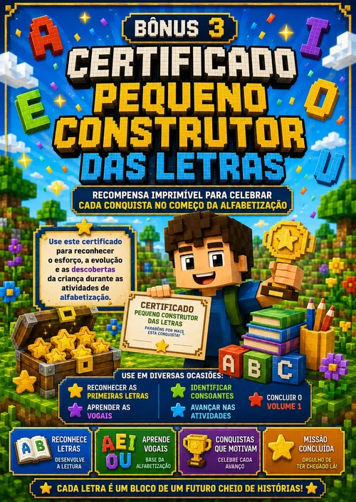 Bônus 3 - Certificado Pequeno Construtor das Letras